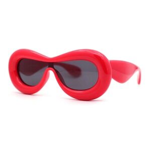 Red Fashion Chunky Frame‎ Sunglasses Women Trendy Designer Shades Eyewear Lenes